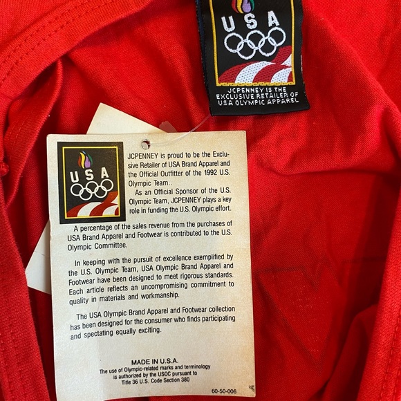 Vintage/Retro USA Olympic Brand Apparel NWT Men Red Tank SZ XL Rowing Eights - Picture 12 of 12